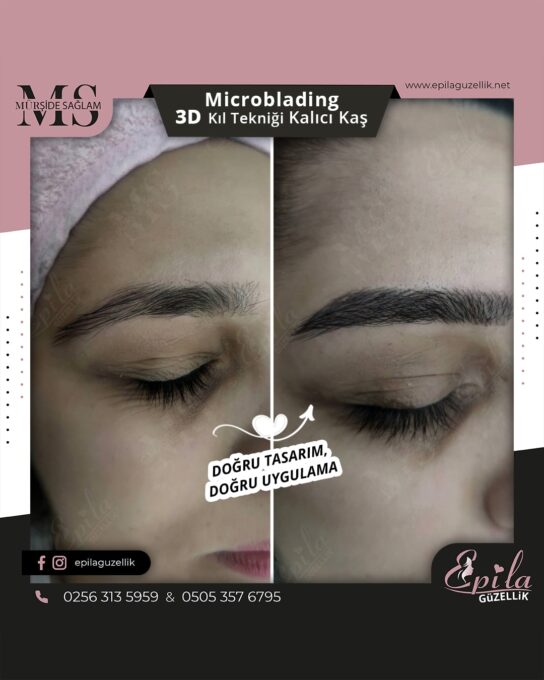 Nazilli - Microblading 3D Kıl Tekniği Kalıcı Kaş Kontürü