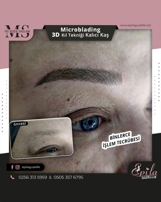 Nazilli - Microblading 3D Kıl Tekniği Kalıcı Kaş Kontürü