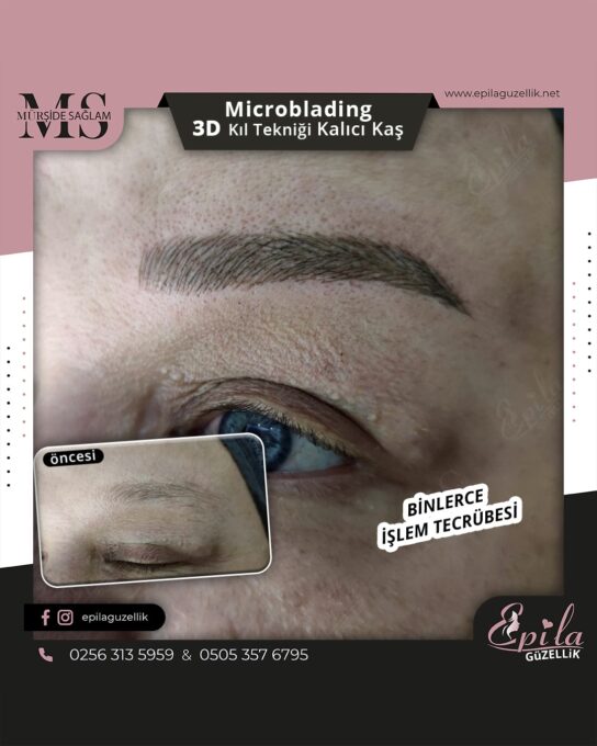 Nazilli - Microblading 3D Kıl Tekniği Kalıcı Kaş Kontürü