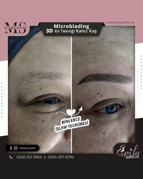 Nazilli - Microblading 3D Kıl Tekniği Kalıcı Kaş Kontürü