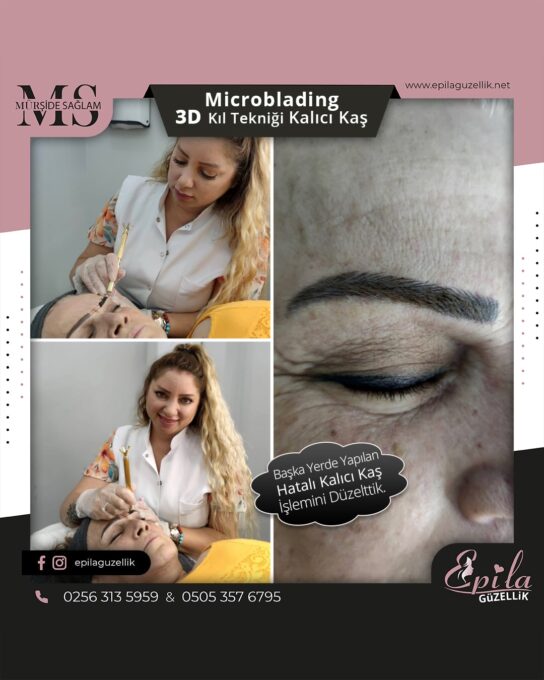 Nazilli - Microblading 3D Kıl Tekniği Kalıcı Kaş Kontürü