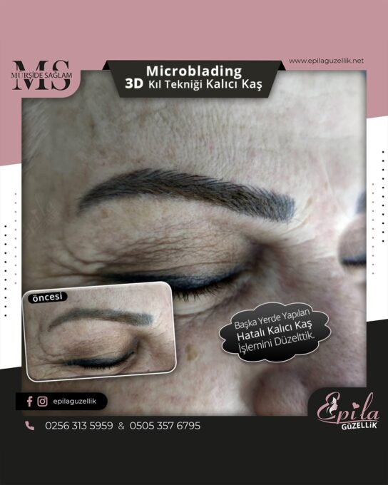 Nazilli - Microblading 3D Kıl Tekniği Kalıcı Kaş Kontürü