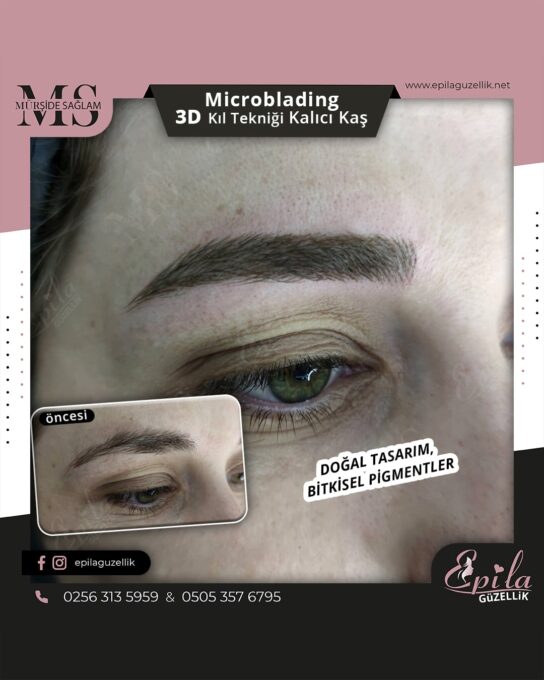 Nazilli - Microblading 3D Kıl Tekniği Kalıcı Kaş Kontürü