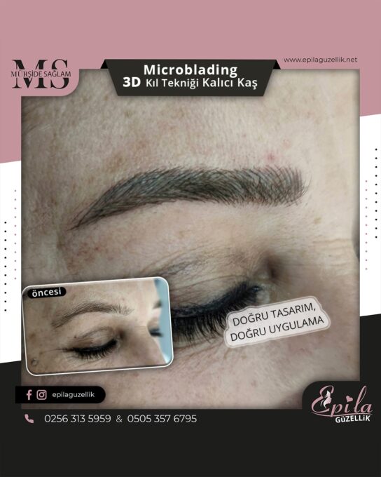 Nazilli - Microblading 3D Kıl Tekniği Kalıcı Kaş Kontürü