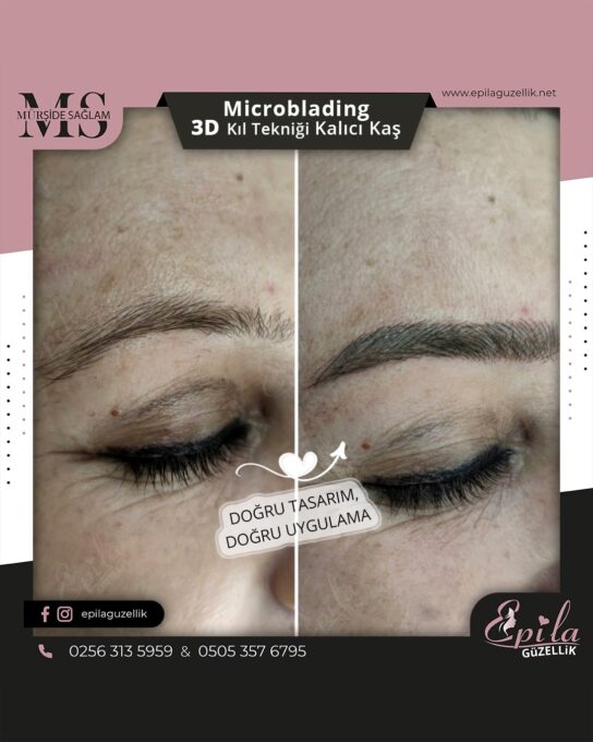 Nazilli - Microblading 3D Kıl Tekniği Kalıcı Kaş Kontürü