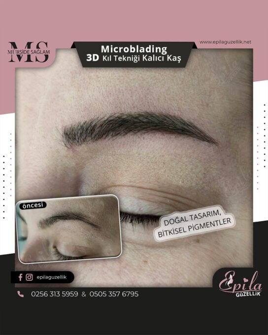 Nazilli - Microblading 3D Kıl Tekniği Kalıcı Kaş Kontürü