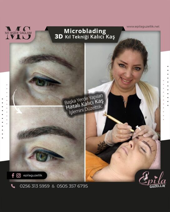 Nazilli - Microblading 3D Kıl Tekniği Kalıcı Kaş Kontürü