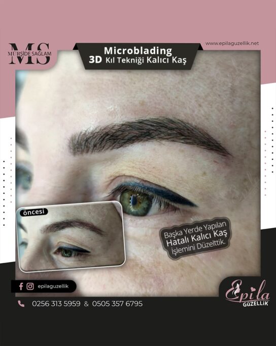 Nazilli - Microblading 3D Kıl Tekniği Kalıcı Kaş Kontürü