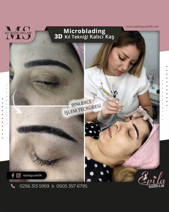 Nazilli - Microblading 3D Kıl Tekniği Kalıcı Kaş Kontürü