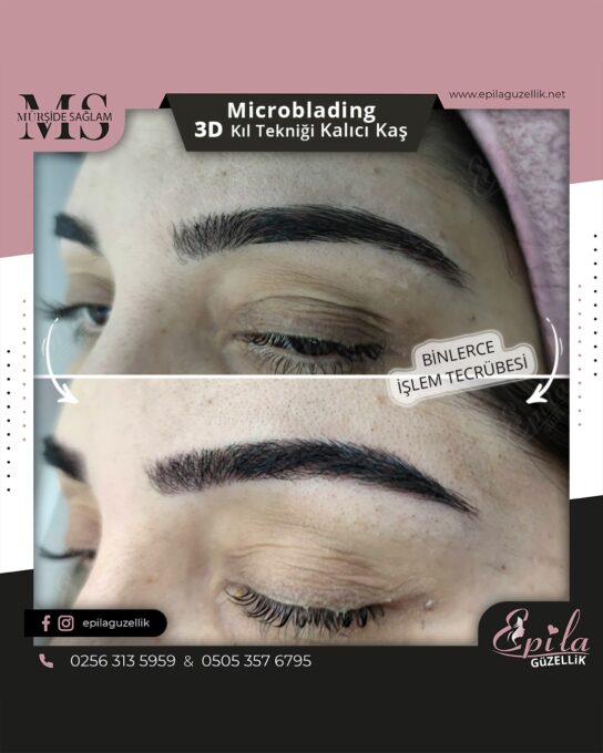 Nazilli - Microblading 3D Kıl Tekniği Kalıcı Kaş Kontürü