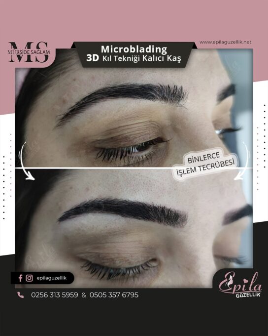 Nazilli - Microblading 3D Kıl Tekniği Kalıcı Kaş Kontürü