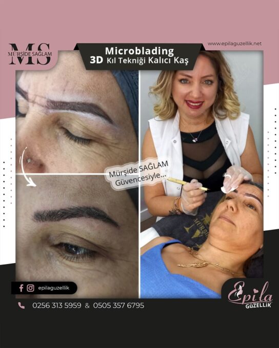 Nazilli - Microblading 3D Kıl Tekniği Kalıcı Kaş Kontürü