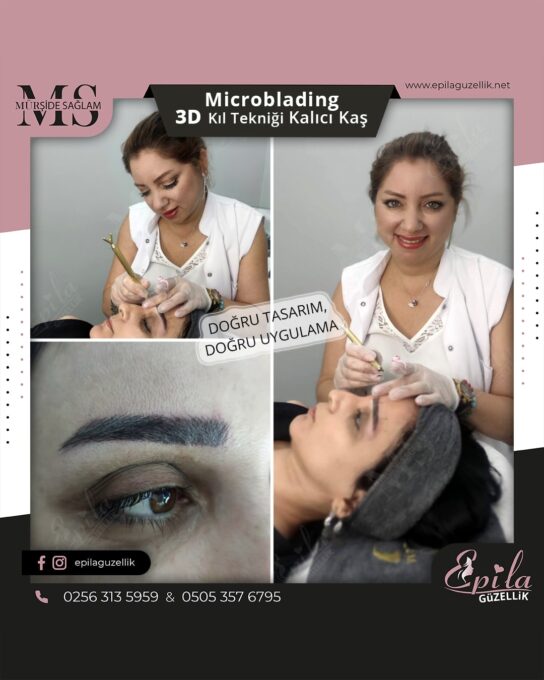 Nazilli - Microblading 3D Kıl Tekniği Kalıcı Kaş Kontürü