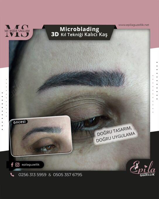 Nazilli - Microblading 3D Kıl Tekniği Kalıcı Kaş Kontürü