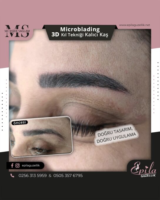 Nazilli - Microblading 3D Kıl Tekniği Kalıcı Kaş Kontürü