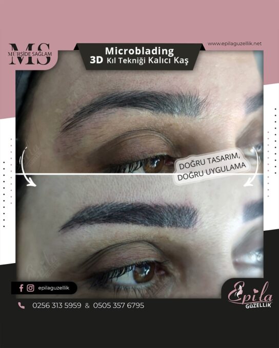 Nazilli - Microblading 3D Kıl Tekniği Kalıcı Kaş Kontürü