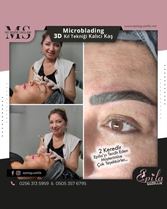 Nazilli - Microblading 3D Kıl Tekniği Kalıcı Kaş Kontürü