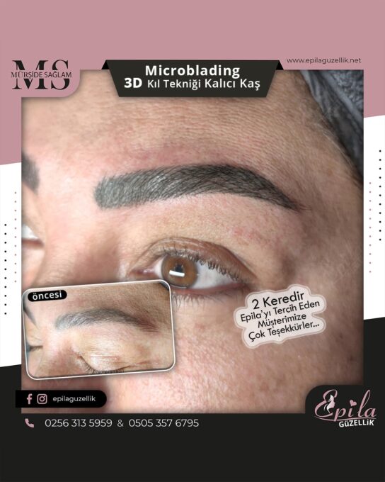 Nazilli - Microblading 3D Kıl Tekniği Kalıcı Kaş Kontürü