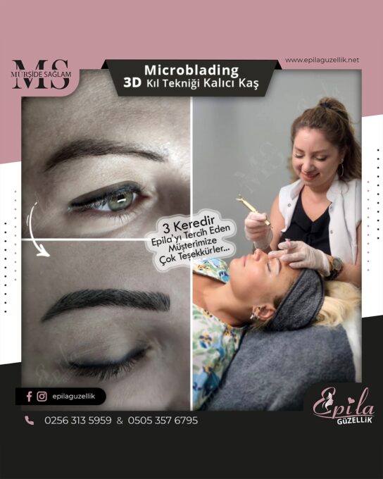 Nazilli - Microblading 3D Kıl Tekniği Kalıcı Kaş Kontürü