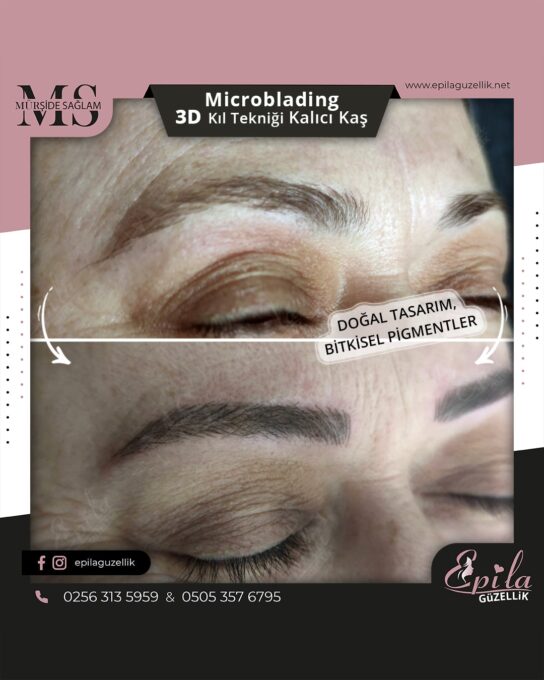 Nazilli - Microblading 3D Kıl Tekniği Kalıcı Kaş Kontürü