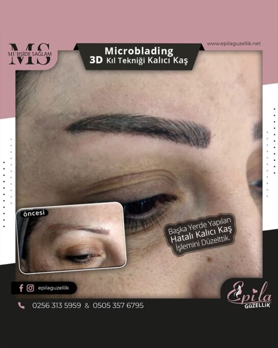 Nazilli - Microblading 3D Kıl Tekniği Kalıcı Kaş Kontürü