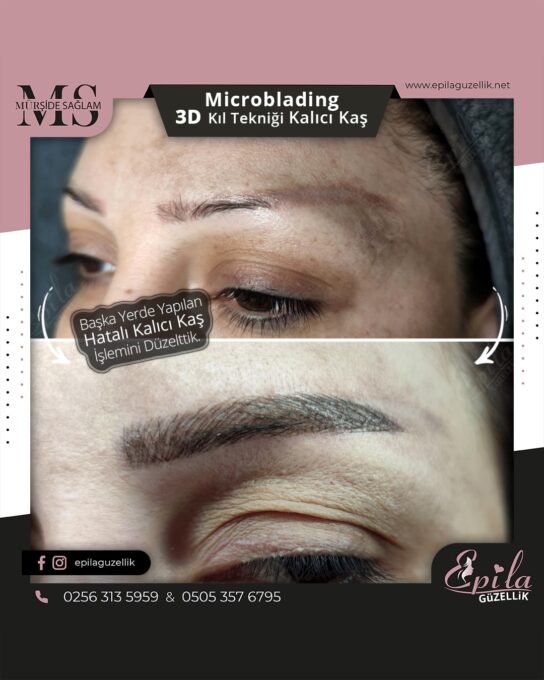 Nazilli - Microblading 3D Kıl Tekniği Kalıcı Kaş Kontürü