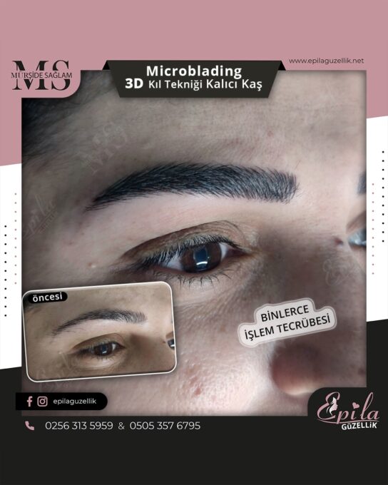 Nazilli - Microblading 3D Kıl Tekniği Kalıcı Kaş Kontürü