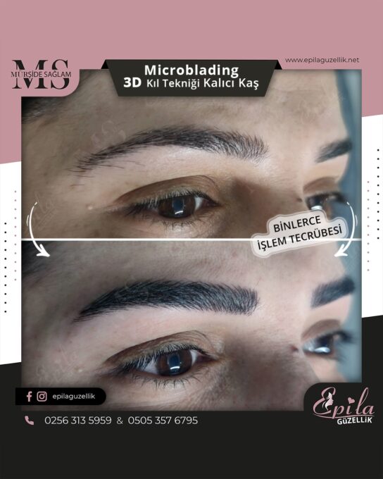 Nazilli - Microblading 3D Kıl Tekniği Kalıcı Kaş Kontürü