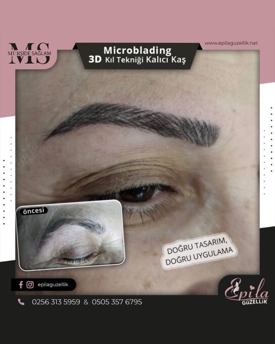 Nazilli - Microblading 3D Kıl Tekniği Kalıcı Kaş Kontürü