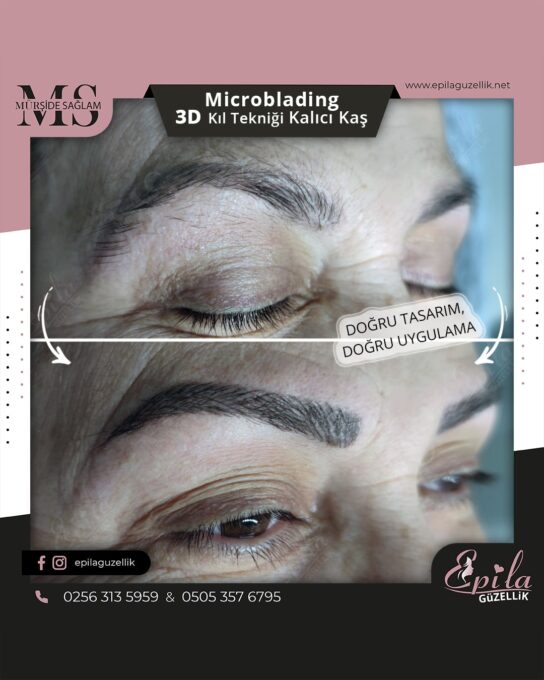 Nazilli - Microblading 3D Kıl Tekniği Kalıcı Kaş Kontürü