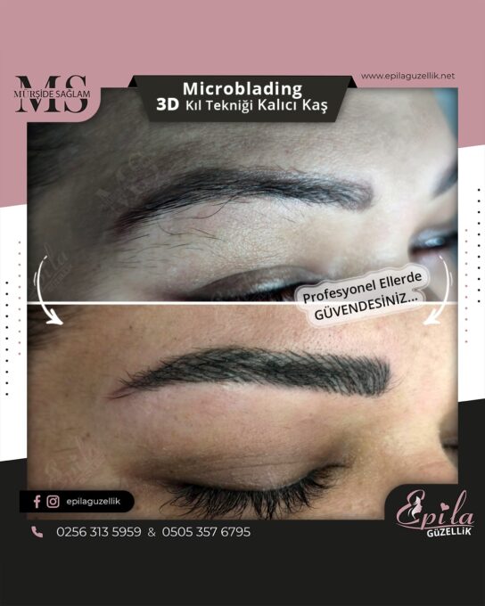 Nazilli - Microblading 3D Kıl Tekniği Kalıcı Kaş Kontürü