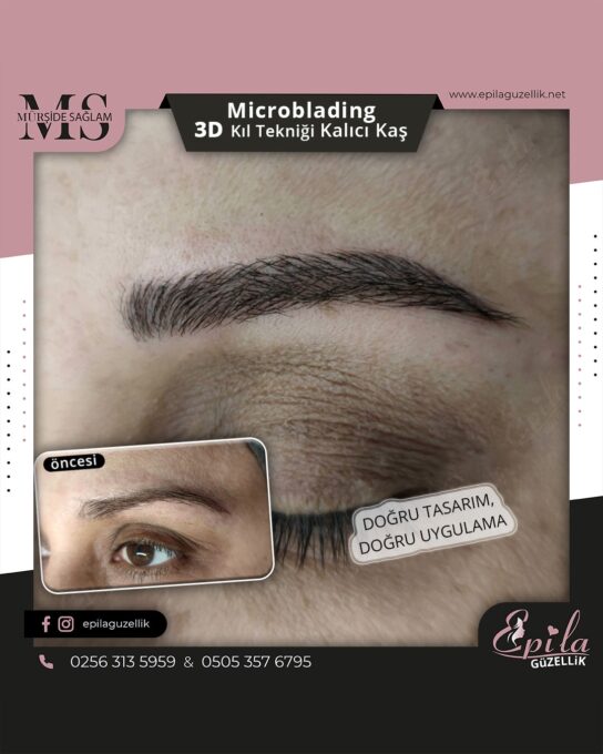 Nazilli - Microblading 3D Kıl Tekniği Kalıcı Kaş Kontürü