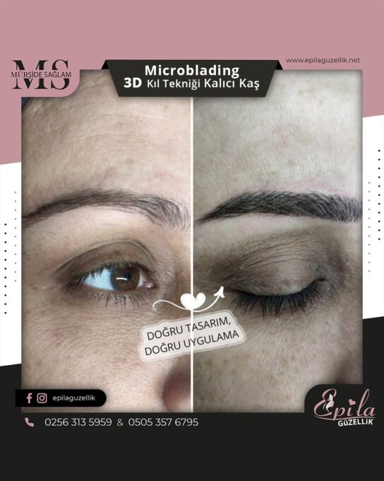 Nazilli - Microblading 3D Kıl Tekniği Kalıcı Kaş Kontürü