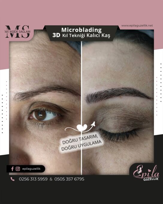 Nazilli - Microblading 3D Kıl Tekniği Kalıcı Kaş Kontürü