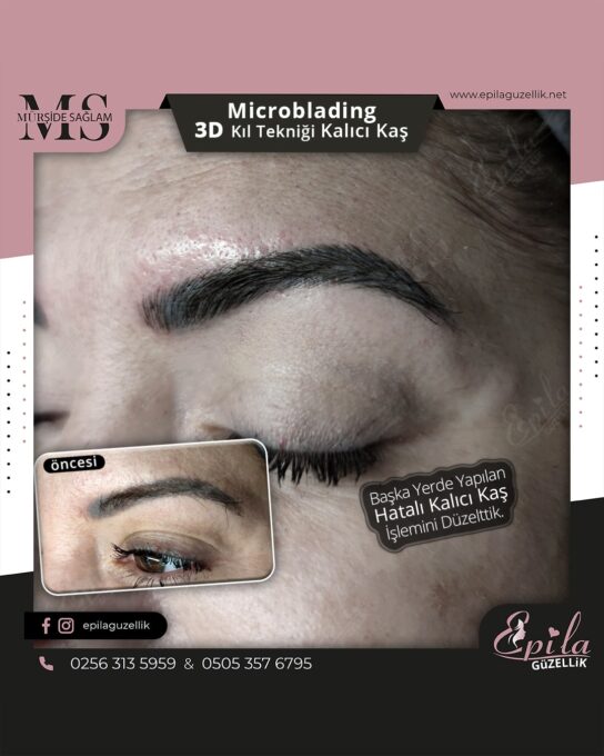 Nazilli - Microblading 3D Kıl Tekniği Kalıcı Kaş Kontürü