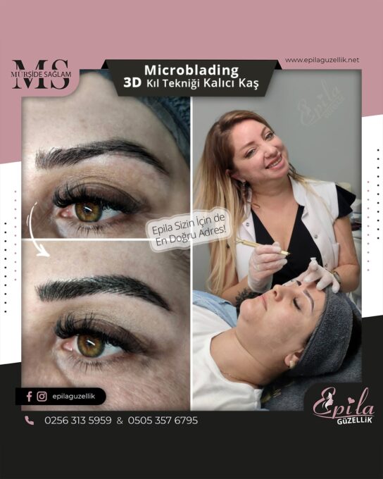 Nazilli - Microblading 3D Kıl Tekniği Kalıcı Kaş Kontürü