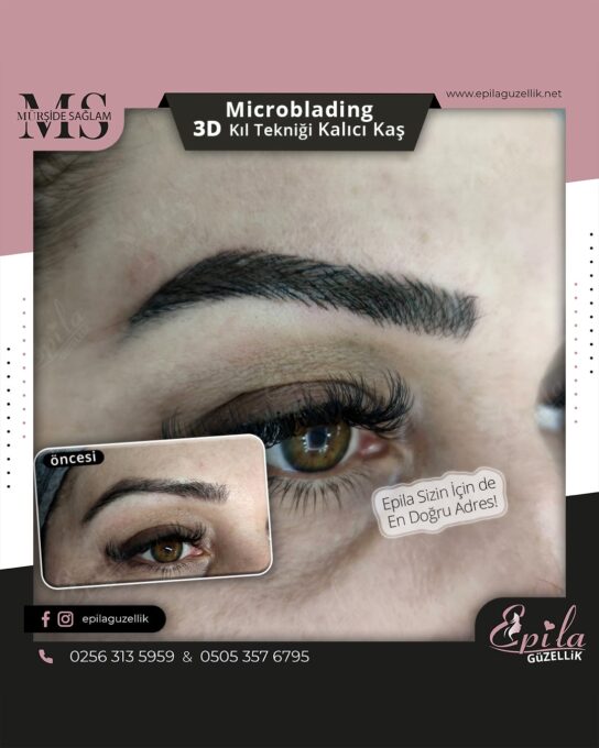 Nazilli - Microblading 3D Kıl Tekniği Kalıcı Kaş Kontürü