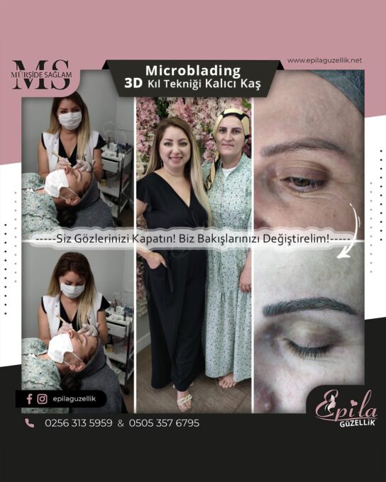 Nazilli - Microblading 3D Kıl Tekniği Kalıcı Kaş Kontürü