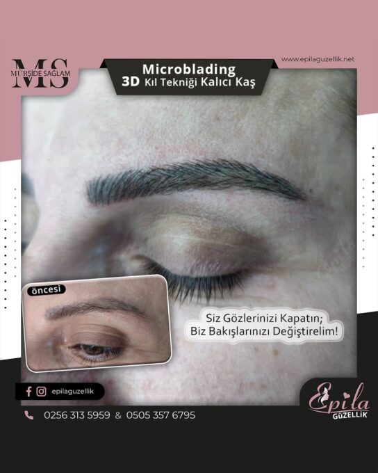 Nazilli - Microblading 3D Kıl Tekniği Kalıcı Kaş Kontürü