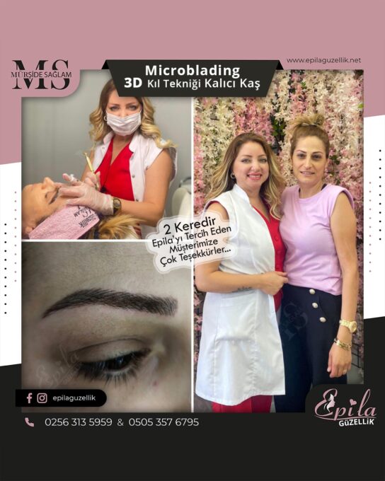 Nazilli - Microblading 3D Kıl Tekniği Kalıcı Kaş Kontürü