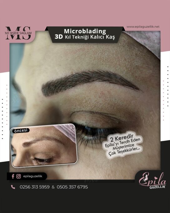 Nazilli - Microblading 3D Kıl Tekniği Kalıcı Kaş Kontürü