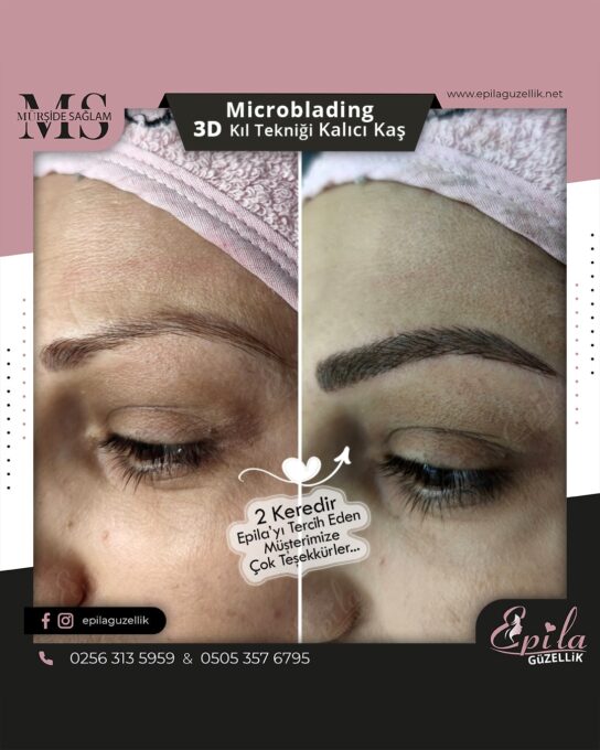 Nazilli - Microblading 3D Kıl Tekniği Kalıcı Kaş Kontürü