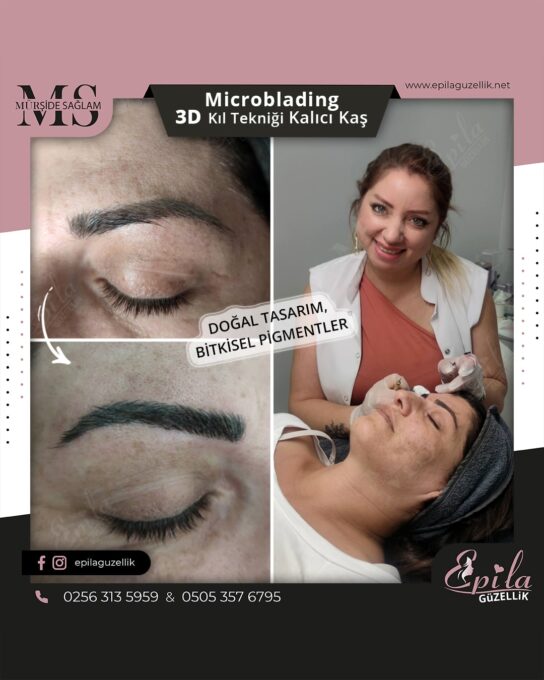 Nazilli - Microblading 3D Kıl Tekniği Kalıcı Kaş Kontürü