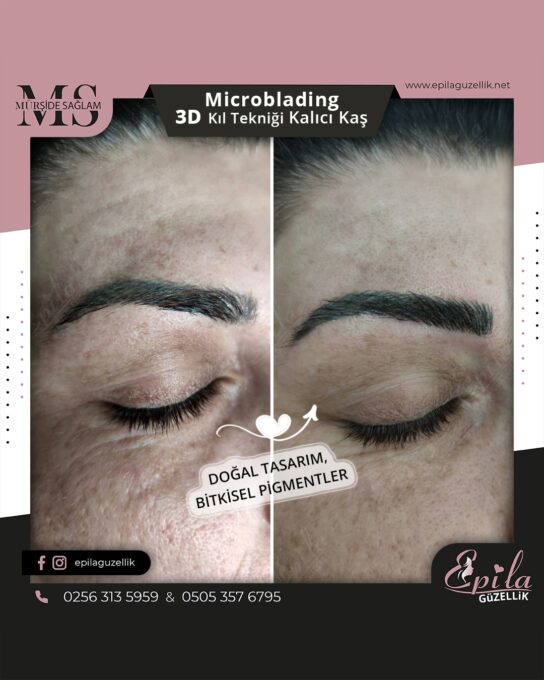 Nazilli - Microblading 3D Kıl Tekniği Kalıcı Kaş Kontürü