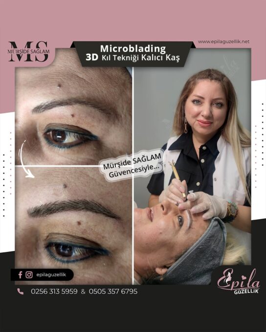 Nazilli - Microblading 3D Kıl Tekniği Kalıcı Kaş Kontürü