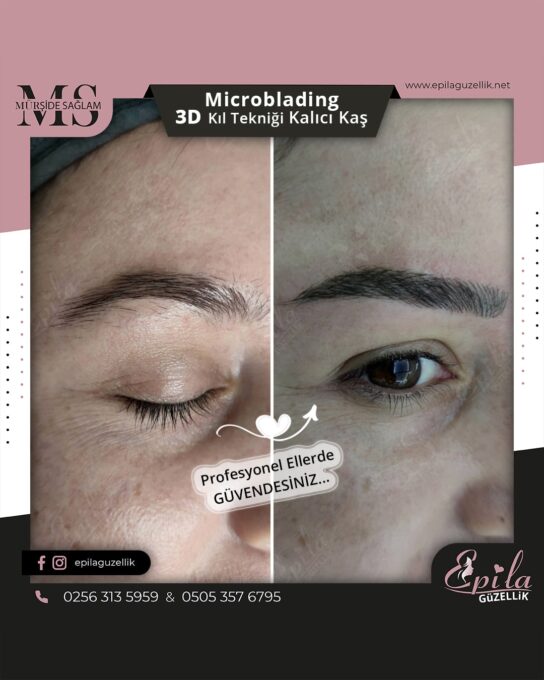 Nazilli - Microblading 3D Kıl Tekniği Kalıcı Kaş Kontürü