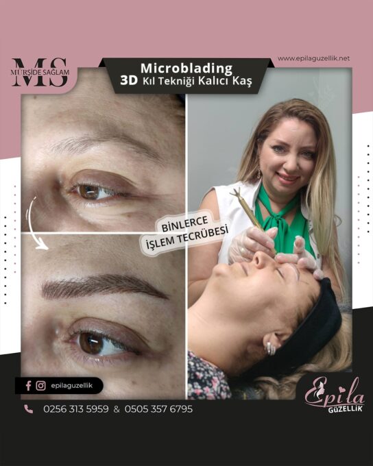 Nazilli - Microblading 3D Kıl Tekniği Kalıcı Kaş Kontürü