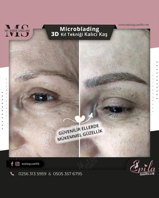 Nazilli - Microblading 3D Kıl Tekniği Kalıcı Kaş Kontürü