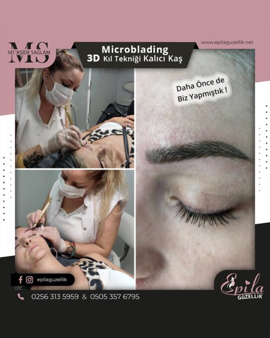 Nazilli - Microblading 3D Kıl Tekniği Kalıcı Kaş Kontürü