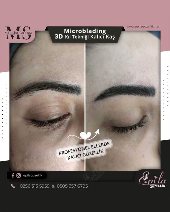 Nazilli - Microblading 3D Kıl Tekniği Kalıcı Kaş Kontürü